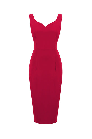 Czerwona sukienka Bodycon Vintage 1960s